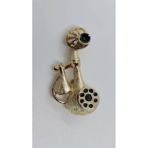 Vintage R.N.K. Rotary‎ phone brooch